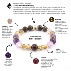 Rooster Zodiac Pixiu Bracelet | Grounded Clarity