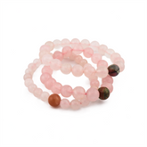 Natural Stone Charm | Rose Quartz Bracelet