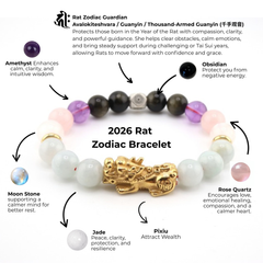 Rat Zodiac Pixiu Bracelet | Inner Stillness Guardian