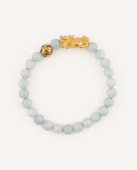 Heaven's Stone | Pixiu Dragon Burma Jade Bracelet, detail view