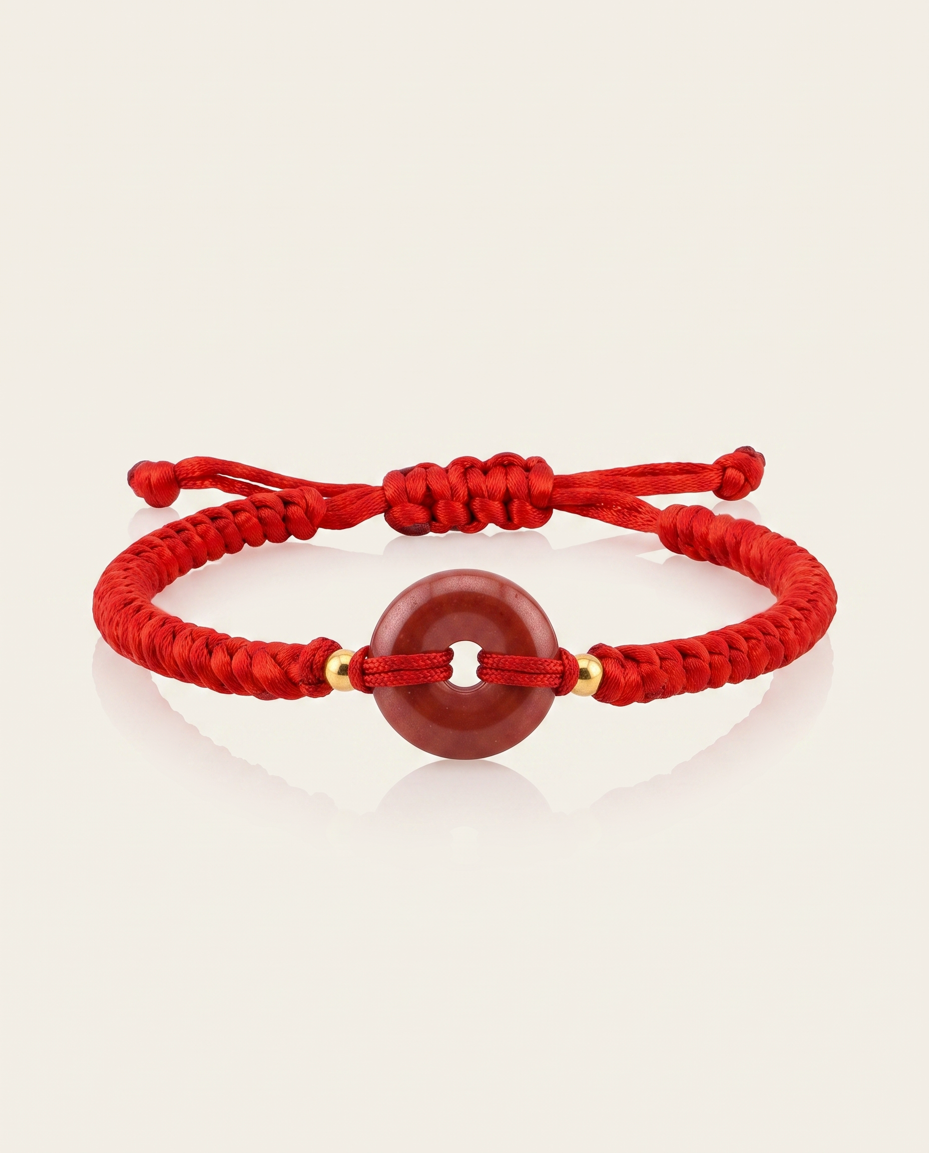 Cinnabar Charm Adjustable Red String Bracelet