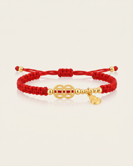 Coins with Hulu Red String Bracelet