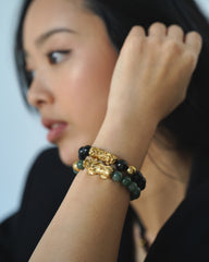 Wealth Charm | Pixiu Dragon Obsidian Bracelet, alternate view