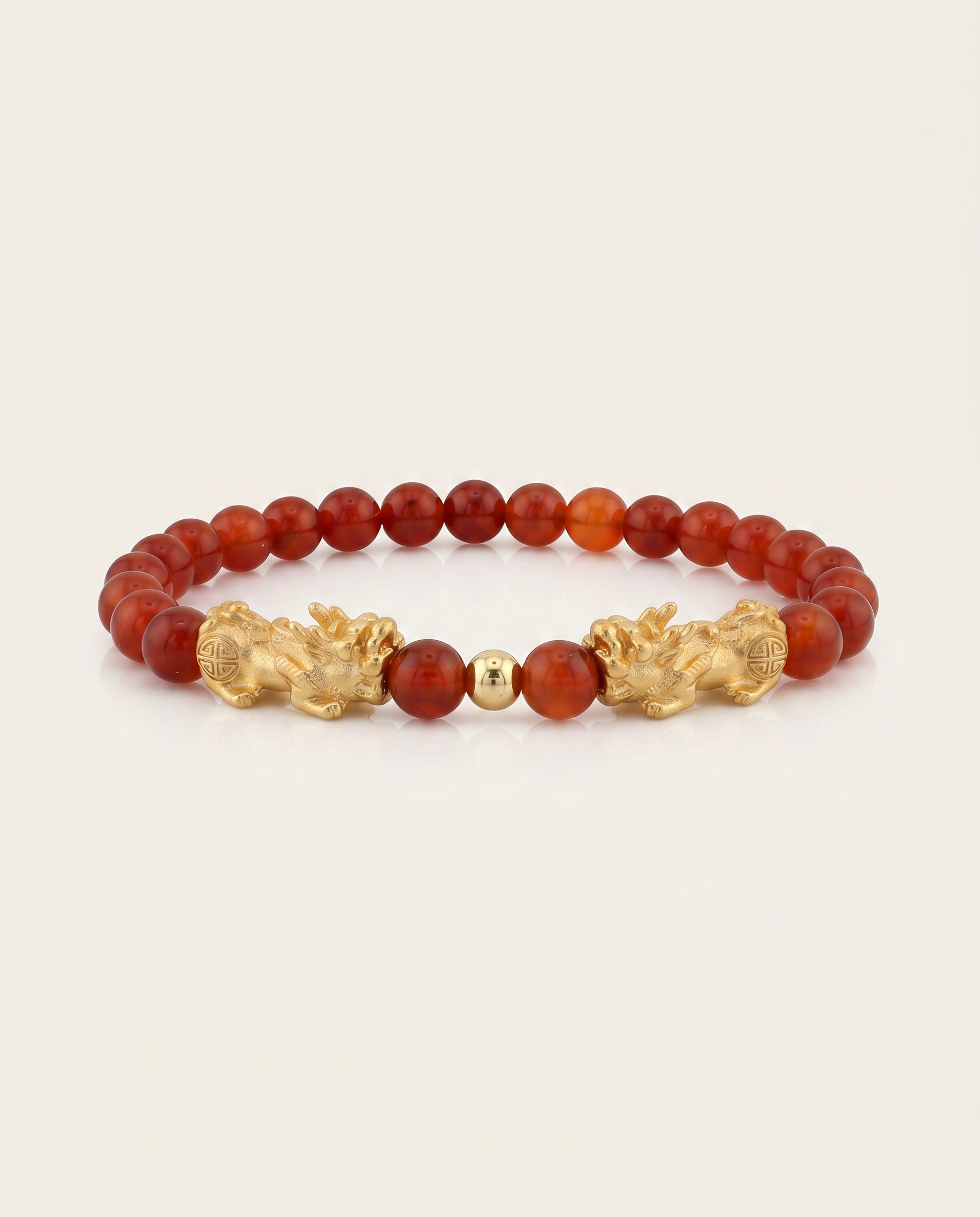 Fortune Charm | Mini Pixiu Dragon Red Agate Bracelet