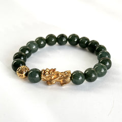 Abundance Charm | Mini Pixiu Jade Bracelet - 8.5mm