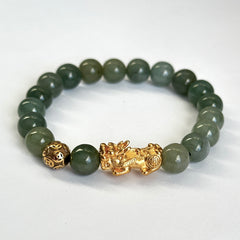 Abundance Charm | Mini Pixiu Jade Bracelet - 8.5mm