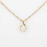 Handmade Australian Solid Coober Pedy Opal Pendant Necklace in 18k Gold