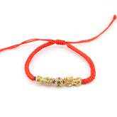 Double Pixiu Red String Bracelet