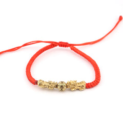 Double Pixiu Red String Bracelet