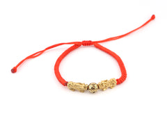 Double Pixiu Red String Bracelet