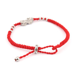 Pixiu with 6 Beads Red Pixiu String Bracelet