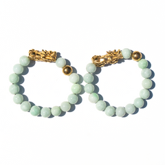 Harmony Charm | Pixiu Light Green Jade Bracelet 9.5mm