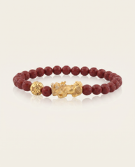 Prosperity Charm | Mini Pixiu Dragon Red Cinnabar Bracelet