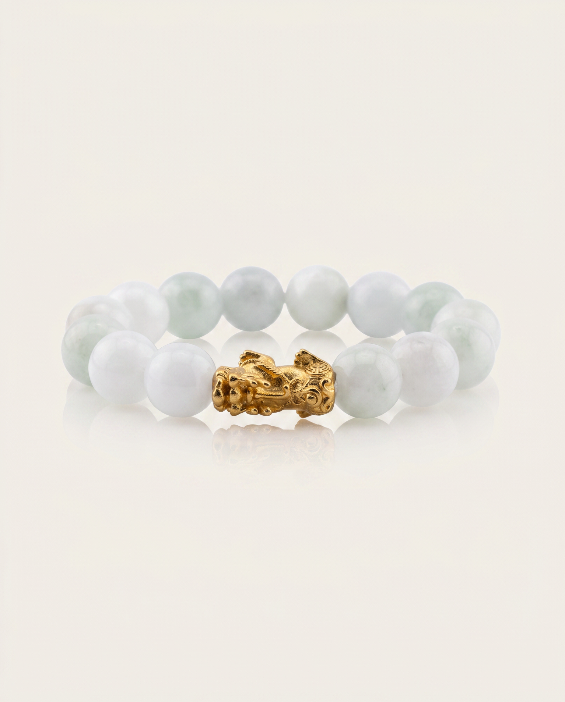 Quiet Clarity | Pixiu Dragon White Jade Bracelet