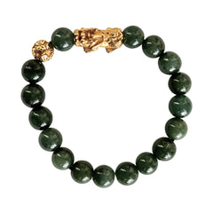 Abundance Charm | Mini Pixiu Jade Bracelet - 8.5mm