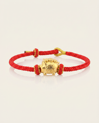 Wealth Pig Charm Red String Bracelet