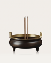 Black Brass Tripod Incense Censer