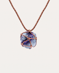 fluorite crystal necklace
