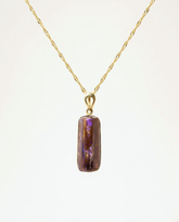 Golden Column Opal Necklace