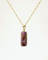Golden Column Opal Necklace