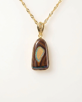 Golden Pillar Opal Necklace