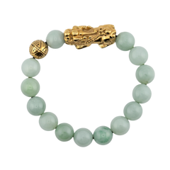 Harmony Charm | Pixiu Light Green Jade Bracelet 9.5mm