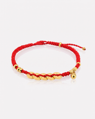 Five Emperors Coin with Hulu Red String Bracelet