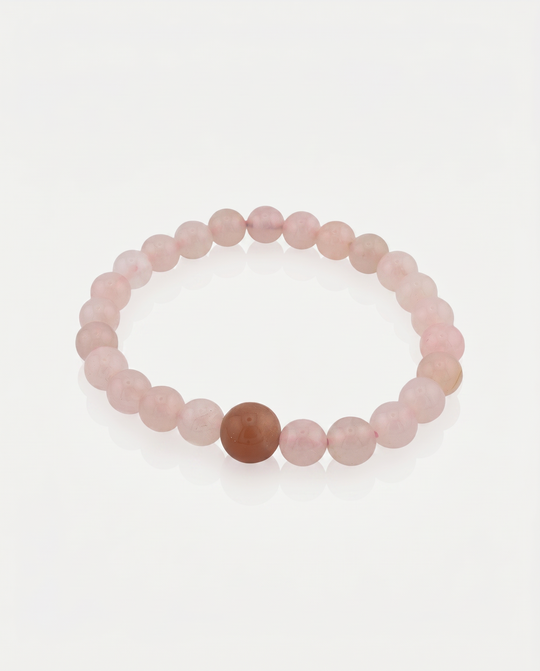 Natural Stone Charm | Rose Quartz Bracelet