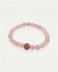 Natural Stone Charm | Rose Quartz Bracelet