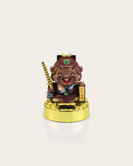 five wealth god solar powered nodding head statue