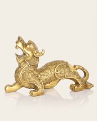 Brass Pixiu Covered In Coins Pair photo 5