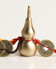 Hulu charm with five emperor coins - studio photo