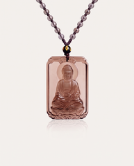 ice obsidian zodiac guardian necklace amitabha
