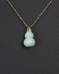 Jade Hulu Gourd Necklace worn
