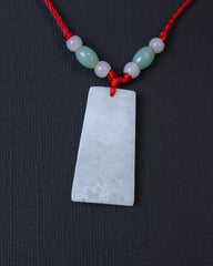 Jade Tablet Necklace worn