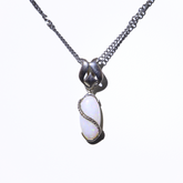 Handmade Australian Solid Coober Pedy Opal Pendant Necklace sterling silver