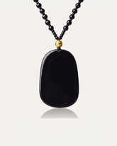 obsidian dragon tablet necklace