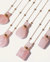 Rose Quartz Potion Bottle Necklace