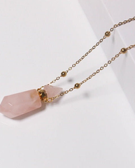 Rose Quartz Potion Bottle Necklace photo 2