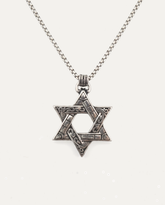 Six-pointed star titanium steel necklace