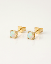 Solid Australian Opal Stud Earrings