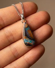 Teardrop Australian Opal Necklace