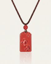 Horse zodiac cinnabar pendant necklace hero photo