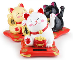 Solar Powered Maneki Neko Lucky Fortune Cat