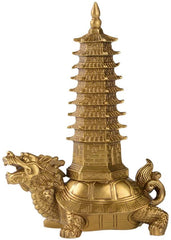 Dragon Turtle with Pagoda Statue