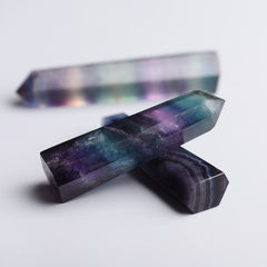 Rainbow Fluorite Prism Point Crystal
