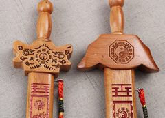 Peach Wood Sword Charm