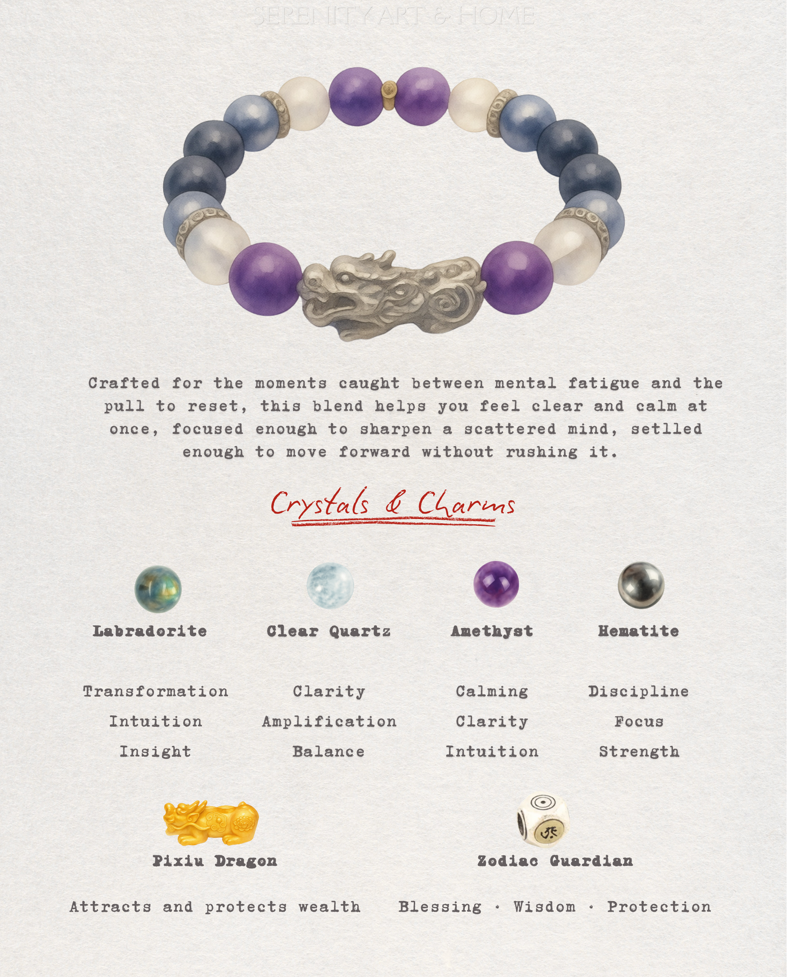 Obsidian Oath Pixiu Bracelet, side view