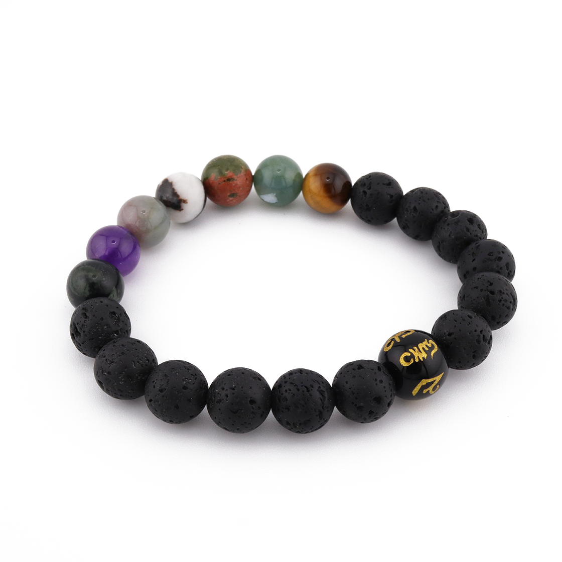 Charcoal Lava Bracelet