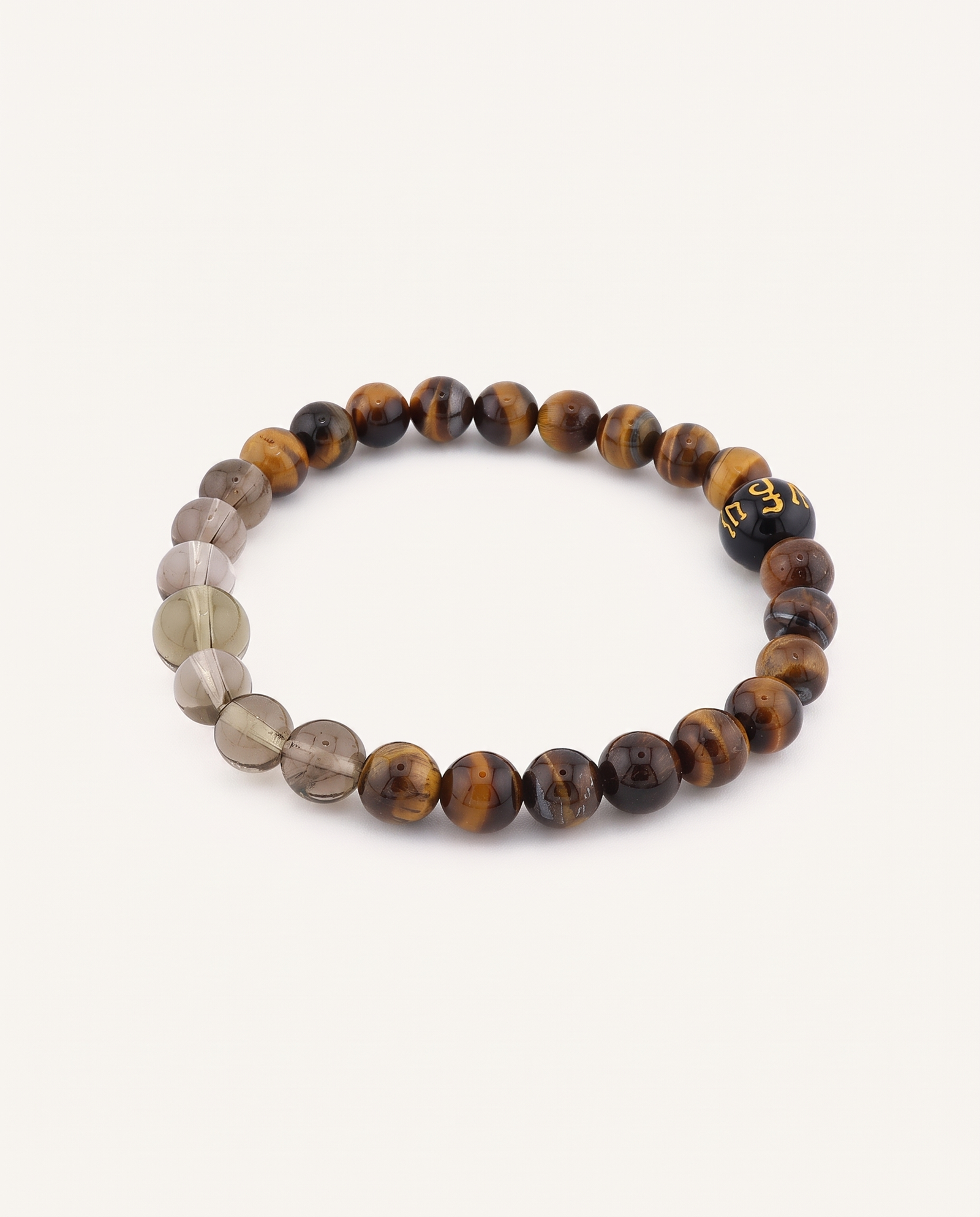 Smoky Quartz with Tiger Eye Bracelet, alternate view